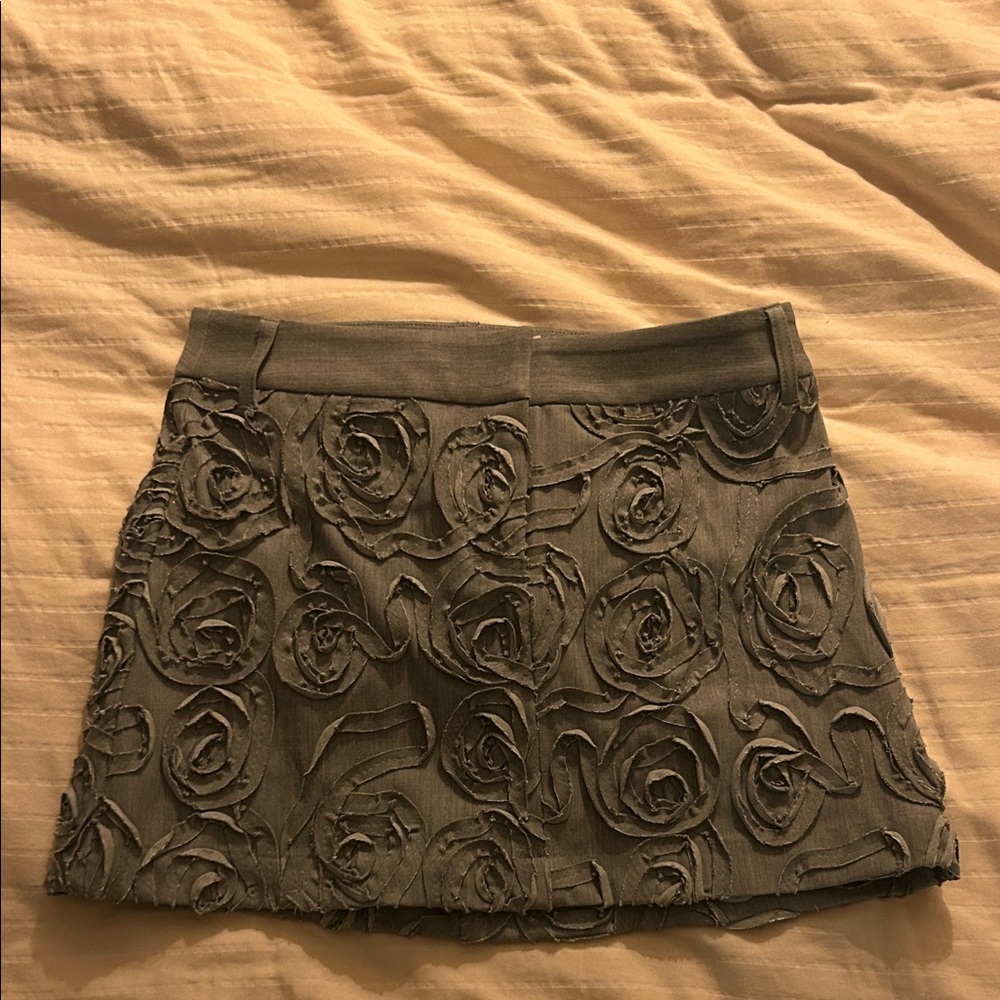 Bec & Bridge Textured Gray Mini Skirt